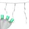 Brite Star 70ct. Green LED Wide Angle Icicle Lights with White Wire